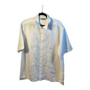 Cubavera Men’s Style Design Button Up Short Sleeve Embroidered Shirt Size XXL